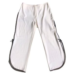 Nana Baila White & Polka Dot Slit Capris